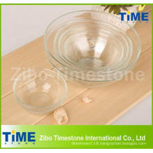 Set of Clear 5PCS Glass Salad Bowl for Fruit